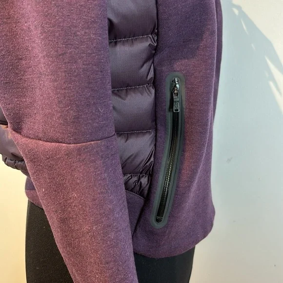 Nike Tech Womens Aeroloft 800 down-fill fleece purple Moto jacket medium BNWT - Picture 6 of 14